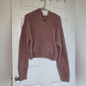 SKIMS Oversized Teddy Zip Hoodie – Rose Clay